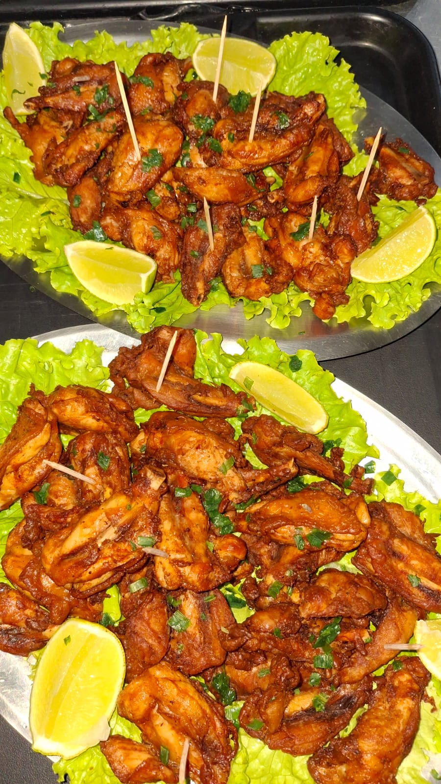Porcoes de frango a passarinho