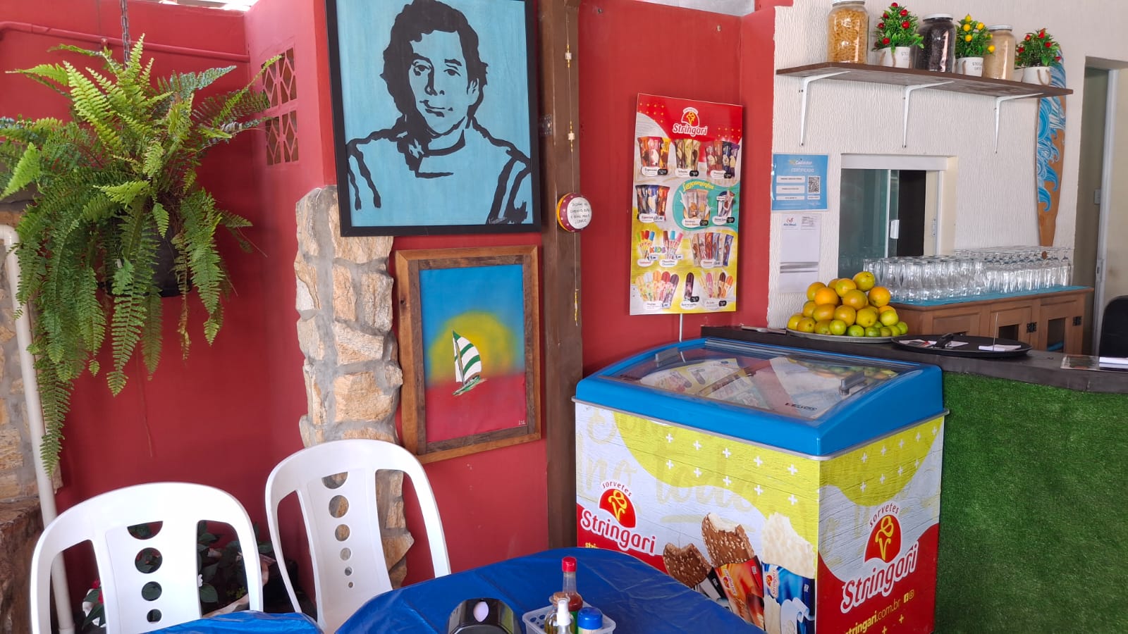 Decoracao do Quiosque com arte